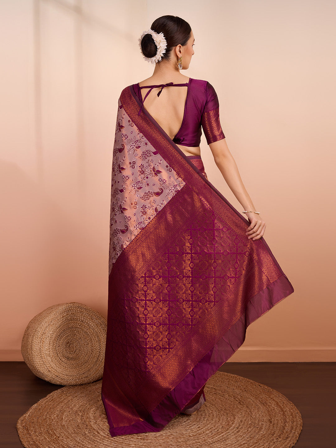 DrapeKatha Blush Banarasi Muse – Woven Banarasi Pure Silk Saree