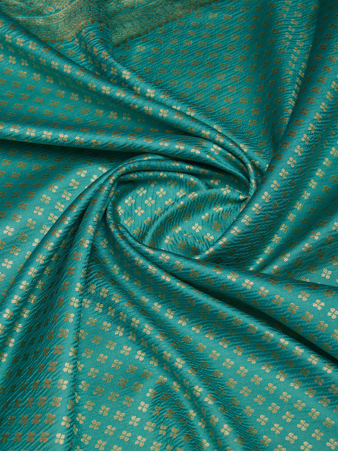 DrapeKatha Meadow Radiance – Jari Weaved Banarasi Silk Blend Saree