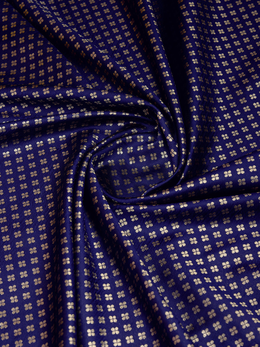DrapeKatha Midnight Bloom – Jari Weaved Banarasi Silk Blend Saree