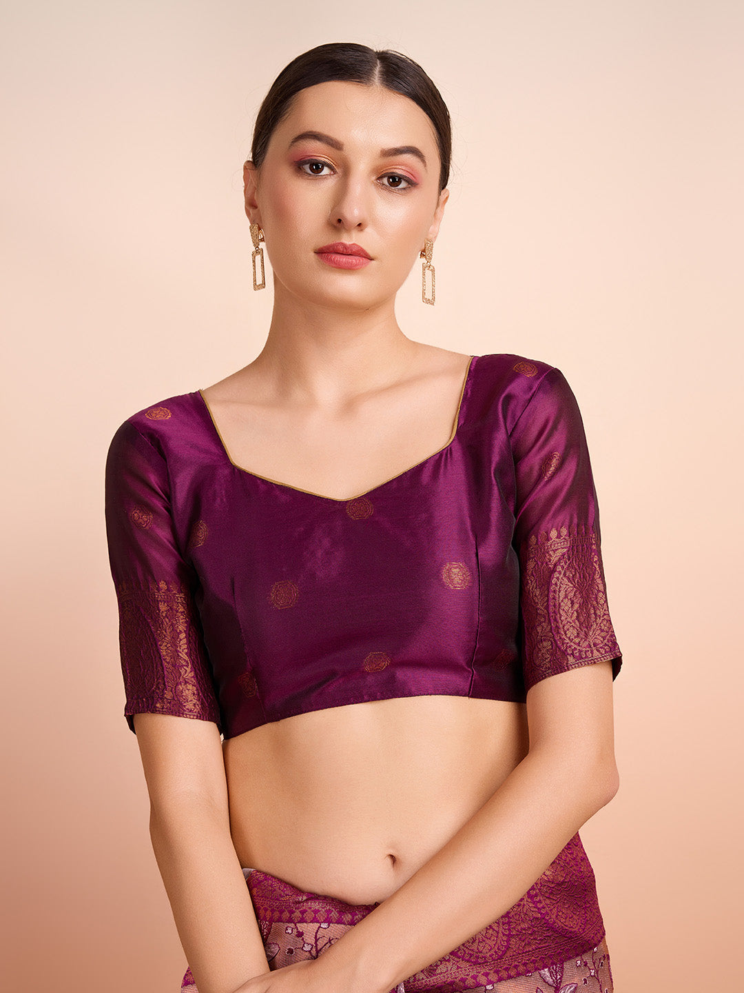DrapeKatha Rosy Royale – Woven Banarasi Pure Silk Saree