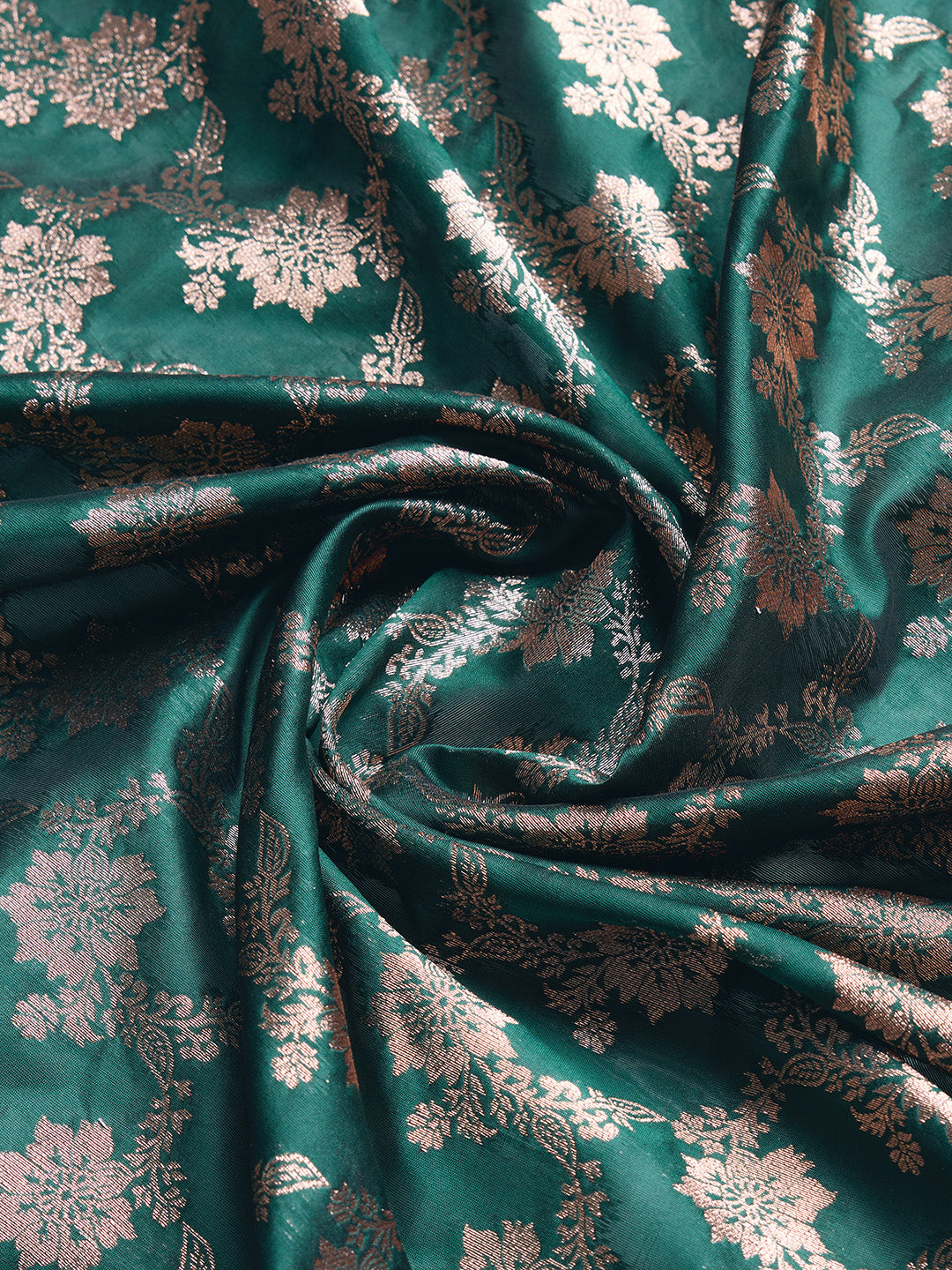 DrapeKatha Pine Elegance – Woven Bollywood Pure Silk Saree