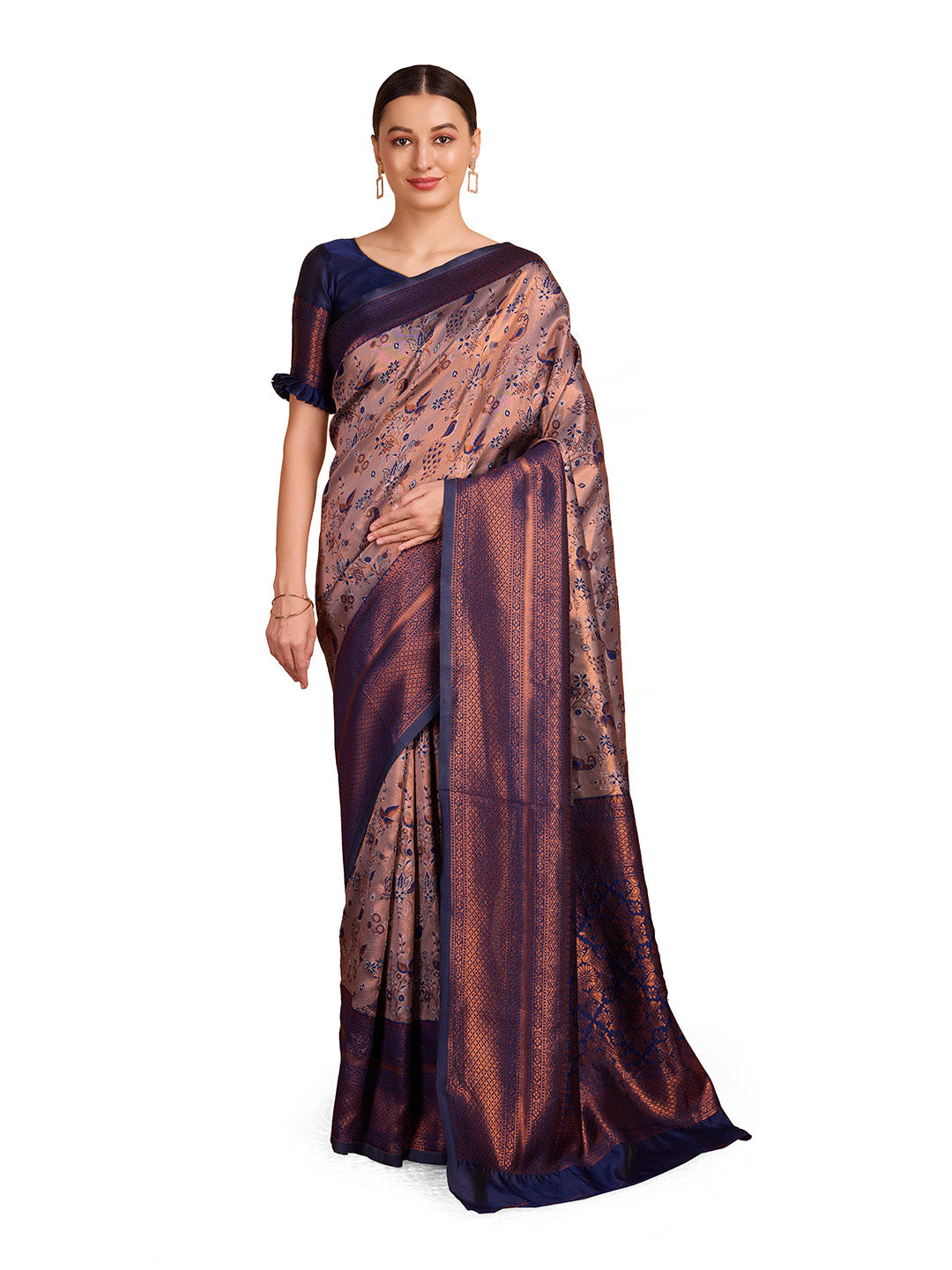 DrapeKatha Celebration Hue – Woven Banarasi Pure Silk Saree