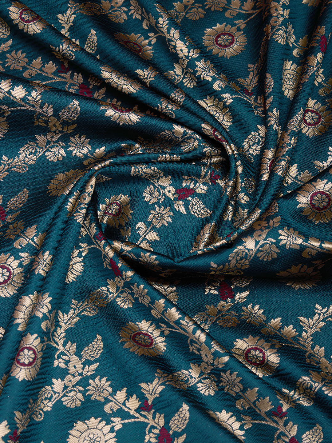 DrapeKatha Kaleidoscope Charm – Digital Print Banarasi Silk Blend Saree