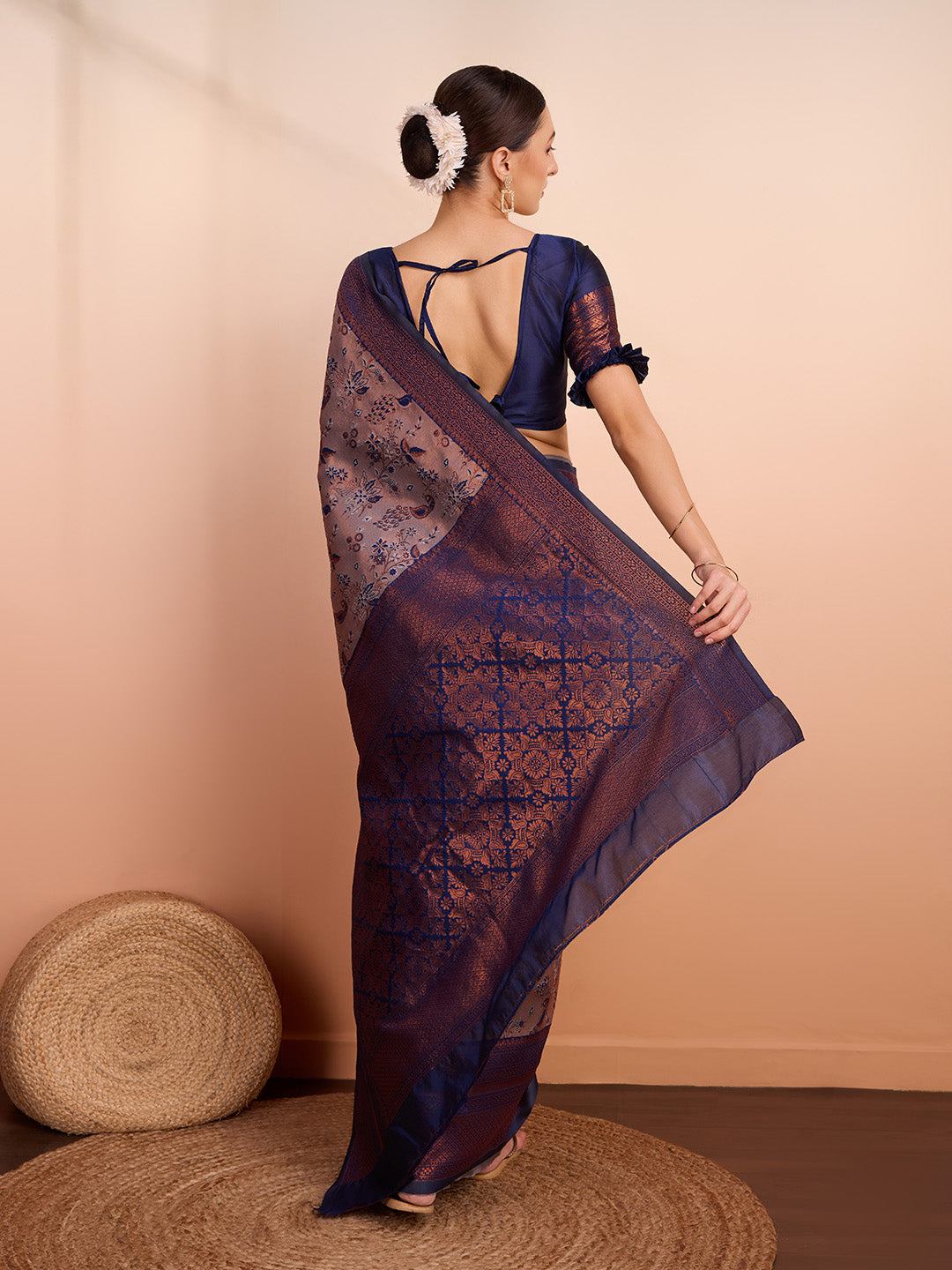 DrapeKatha Celebration Hue – Woven Banarasi Pure Silk Saree