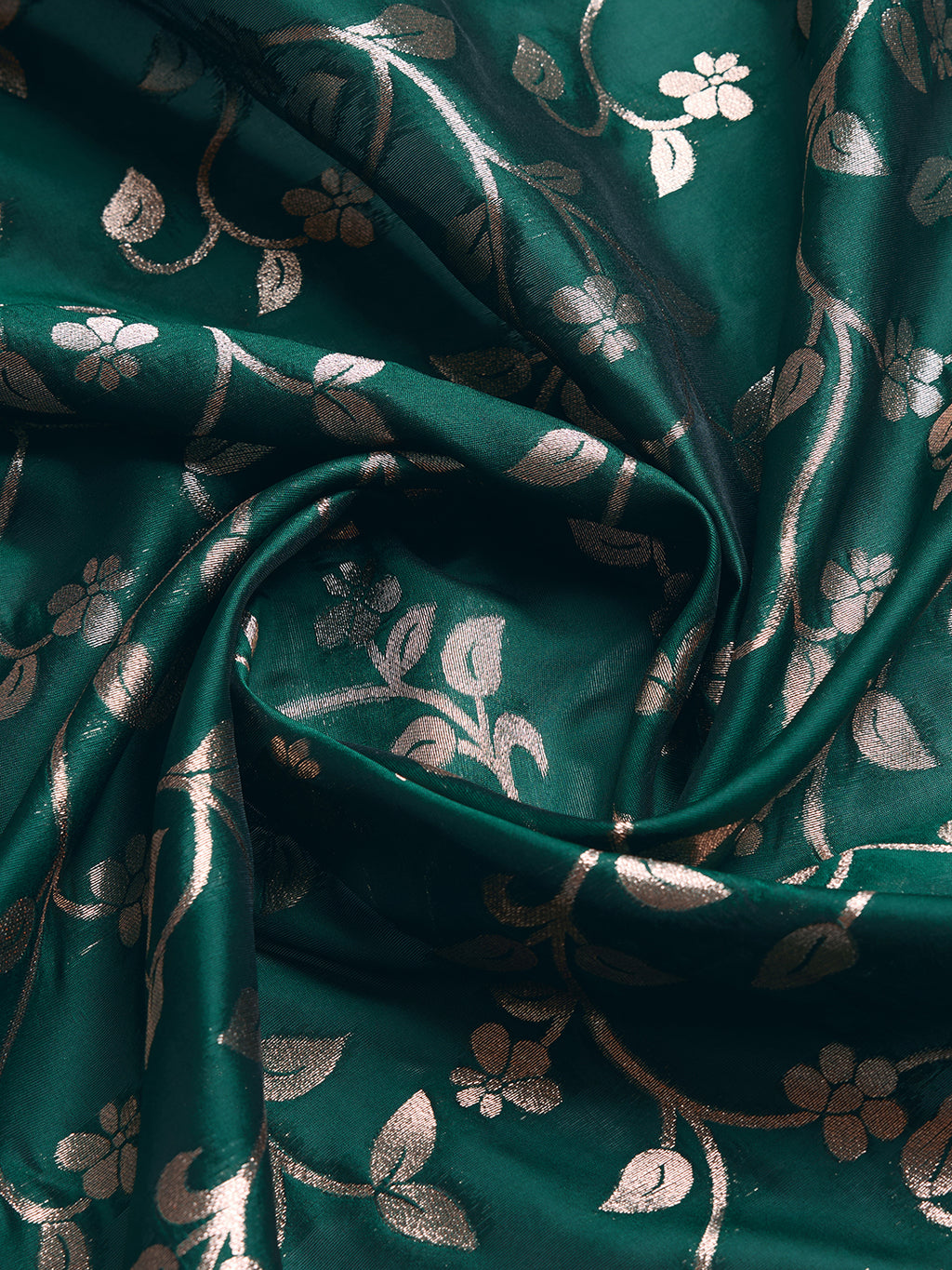 DrapeKatha Royal Fern – Woven Bollywood Pure Silk Saree