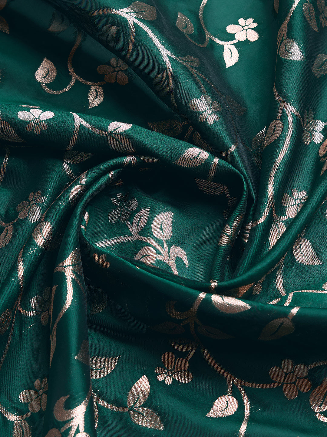 DrapeKatha Royal Fern – Woven Bollywood Pure Silk Saree