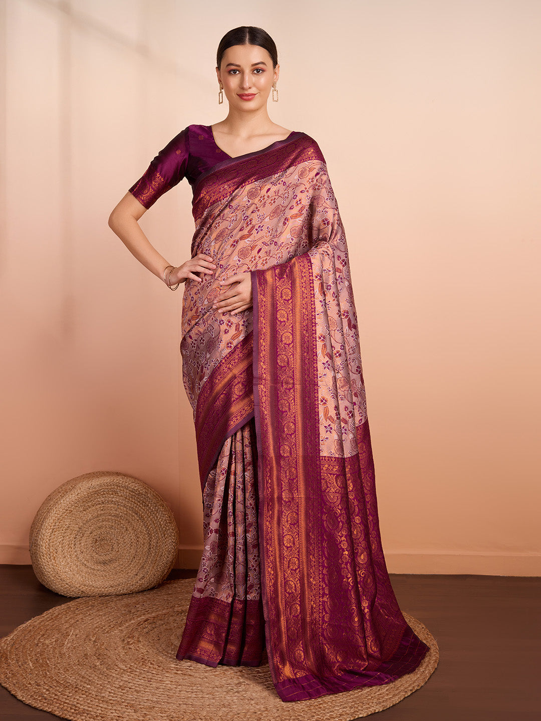 DrapeKatha Rani Rivaayat – Woven Banarasi Pure Silk Saree