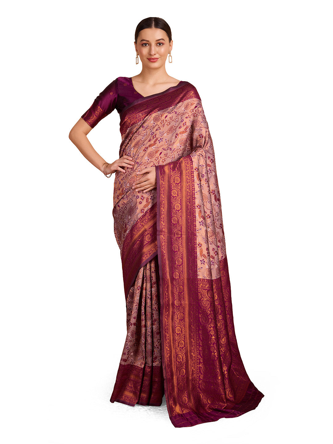 DrapeKatha Rani Rivaayat – Woven Banarasi Pure Silk Saree