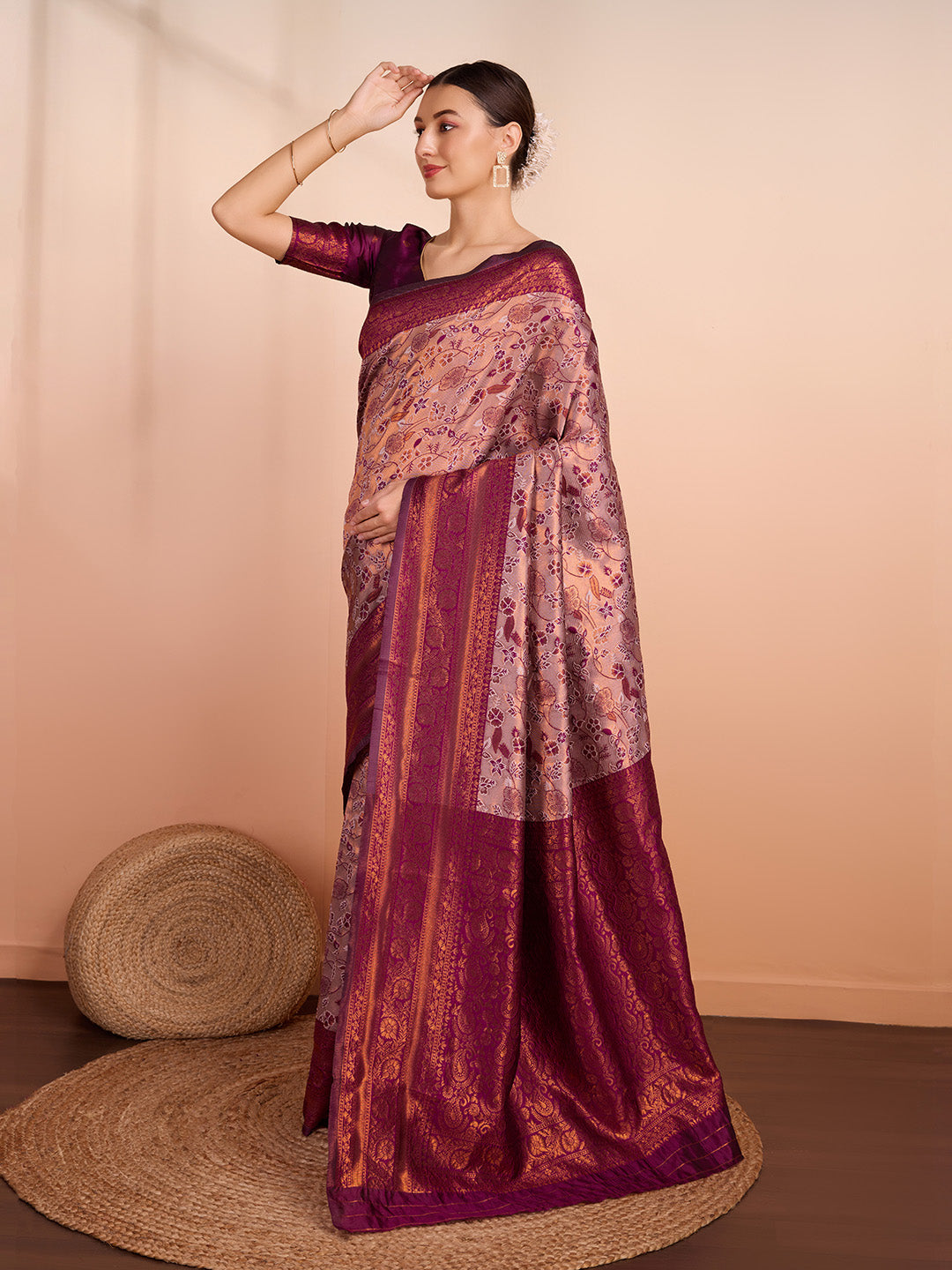 DrapeKatha Rani Rivaayat – Woven Banarasi Pure Silk Saree