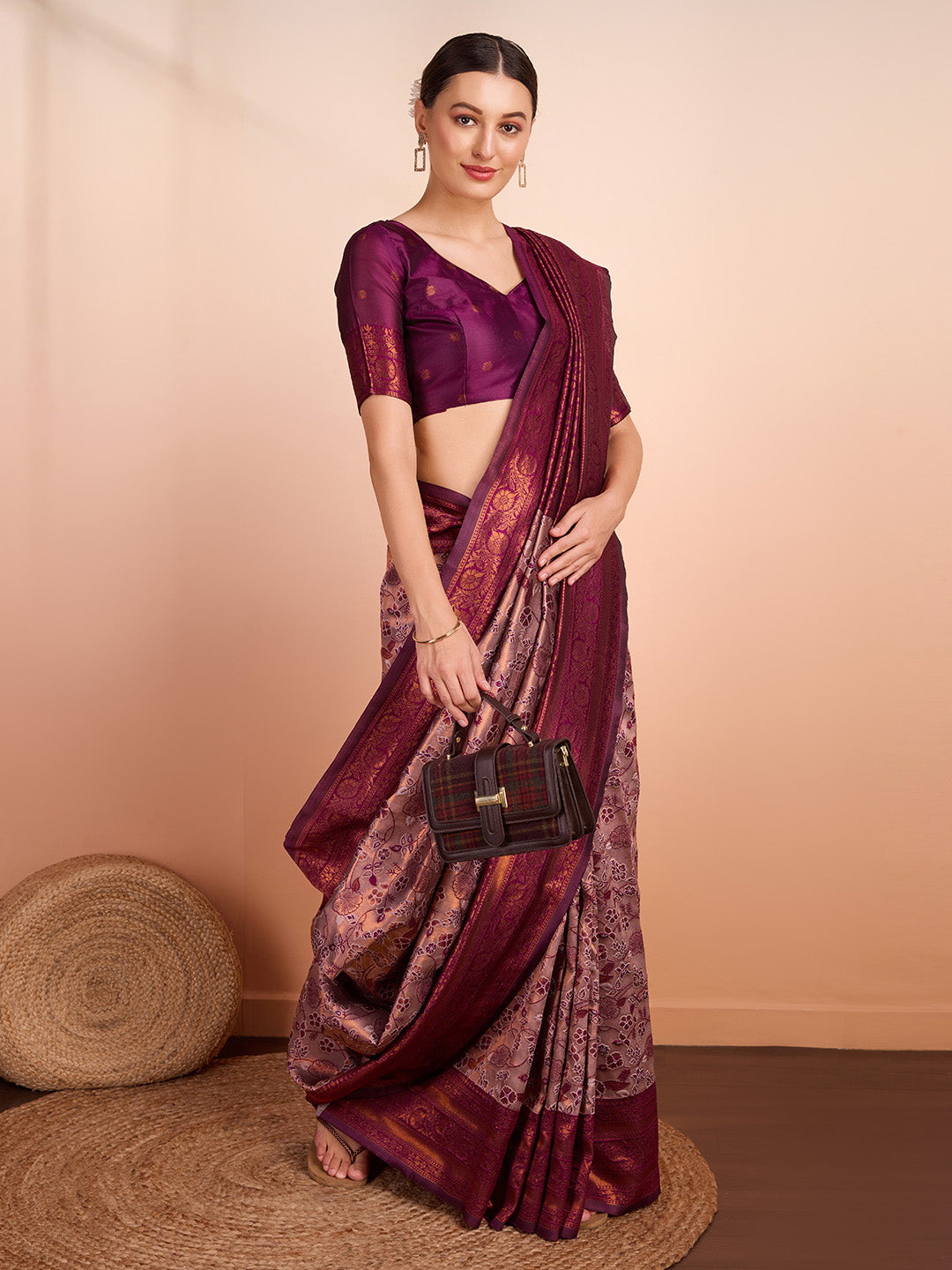 DrapeKatha Rani Rivaayat – Woven Banarasi Pure Silk Saree