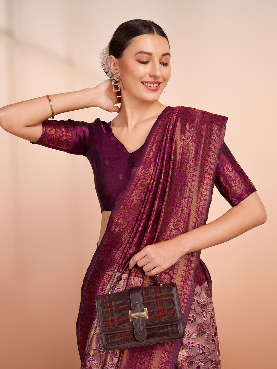 DrapeKatha Rani Rivaayat – Woven Banarasi Pure Silk Saree