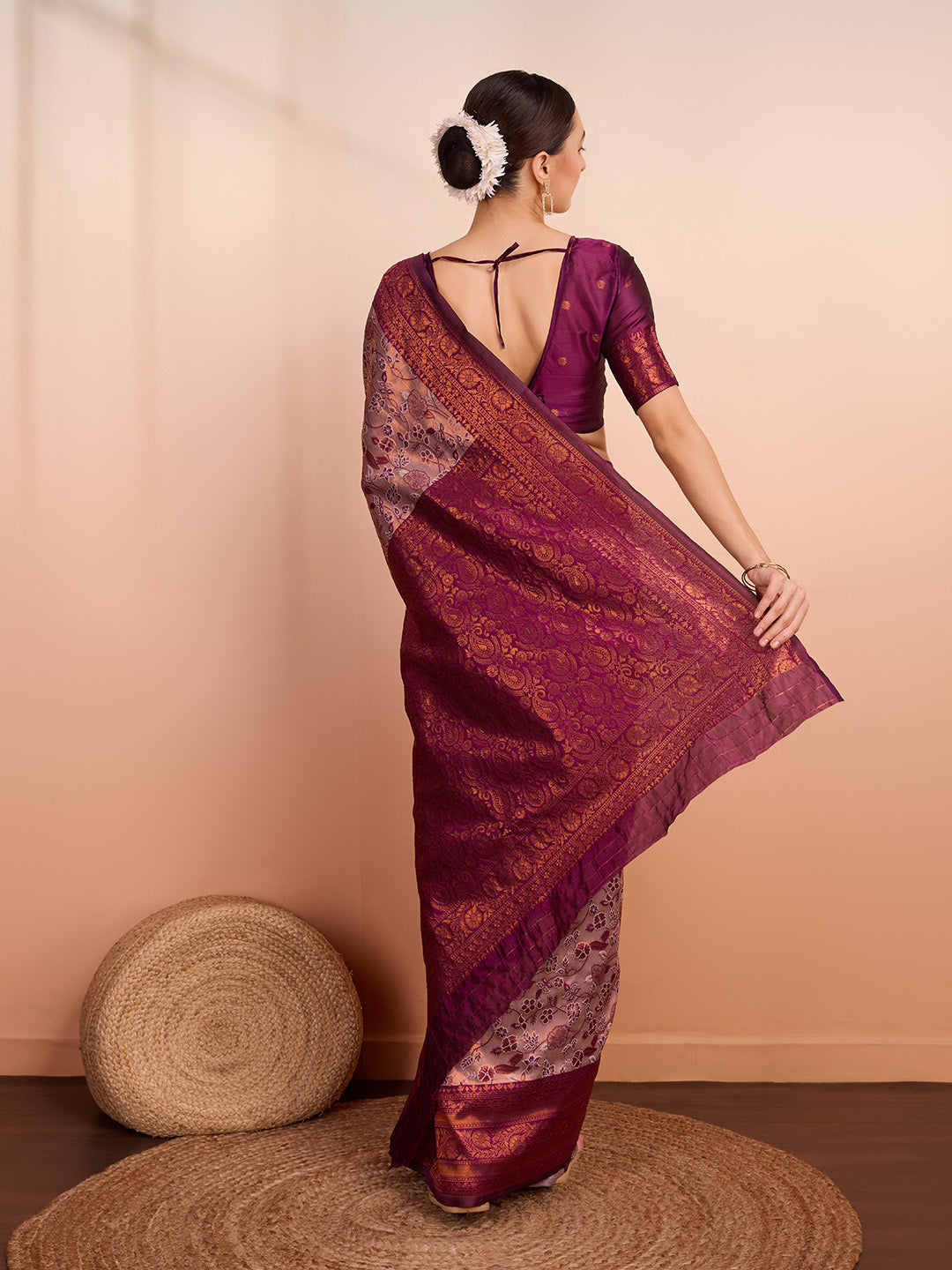 DrapeKatha Rani Rivaayat – Woven Banarasi Pure Silk Saree
