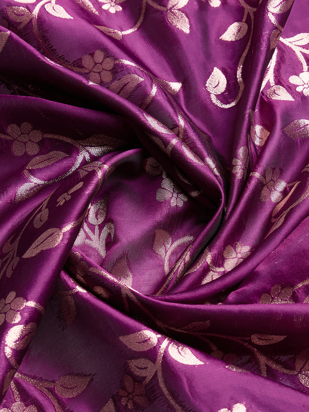 DrapeKatha Royal Plum – Woven Bollywood Pure Silk Saree