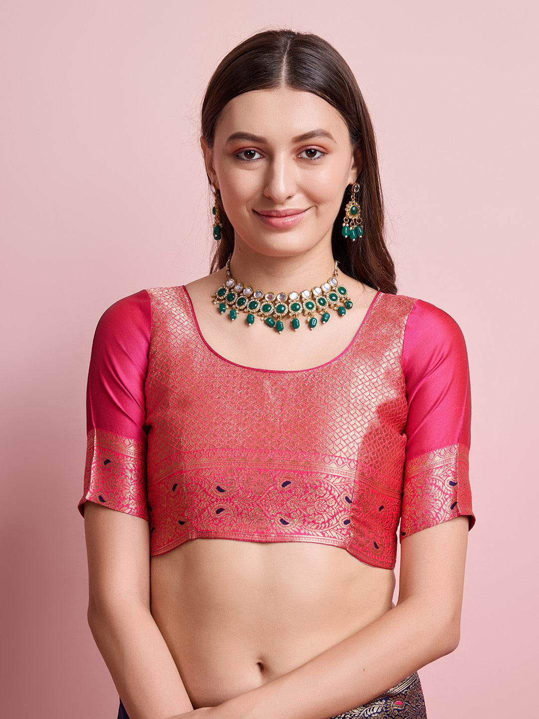 DrapeKatha Rang Utsav – Digital Print Banarasi Silk Blend Saree
