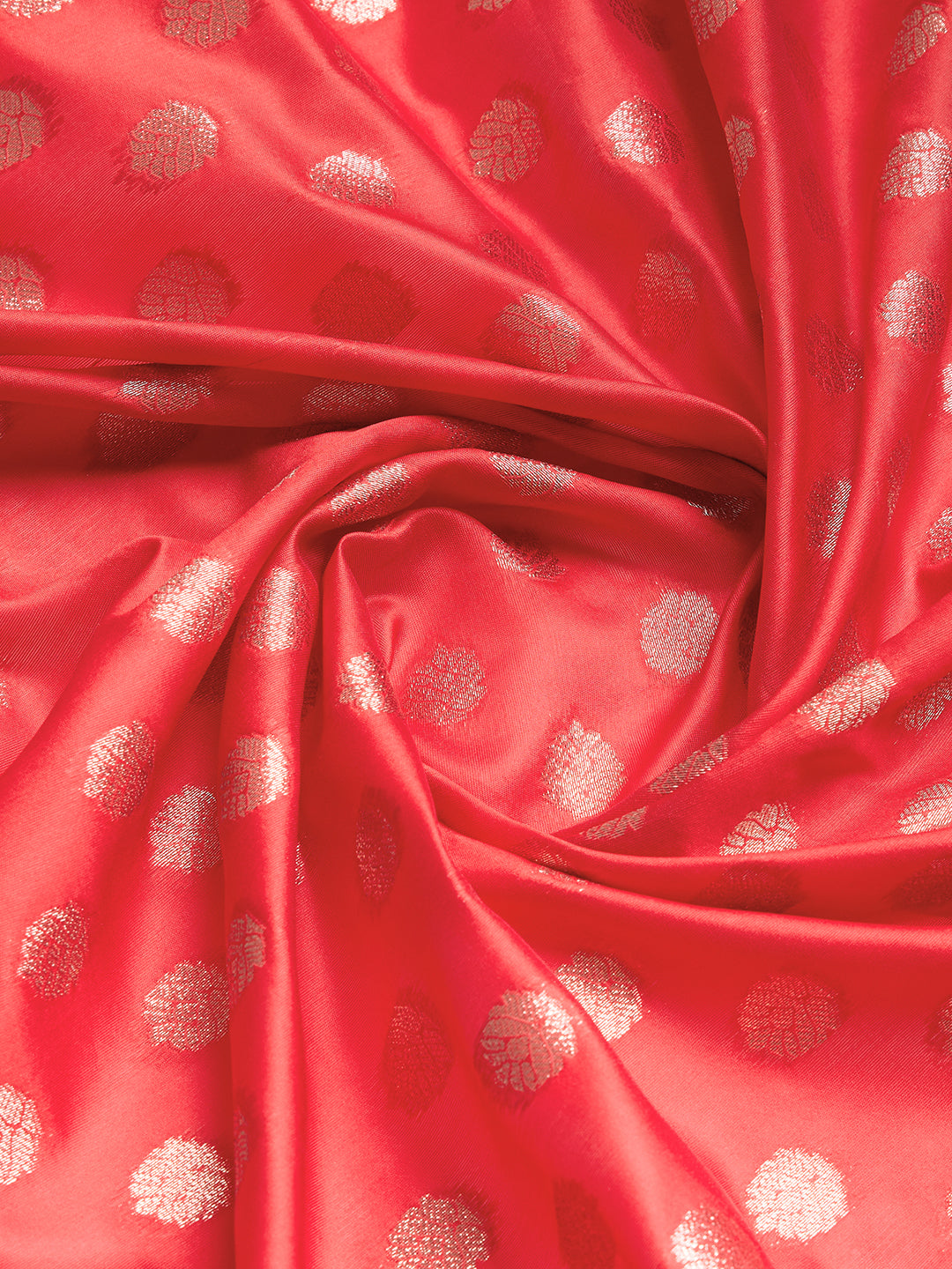 DrapeKatha Ruby Bloom – Woven Bollywood Pure Silk Saree