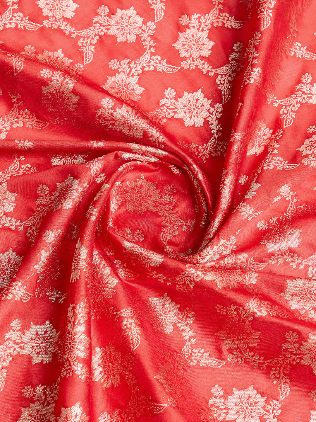DrapeKatha Vermilion Glitz – Woven Bollywood Pure Silk Saree