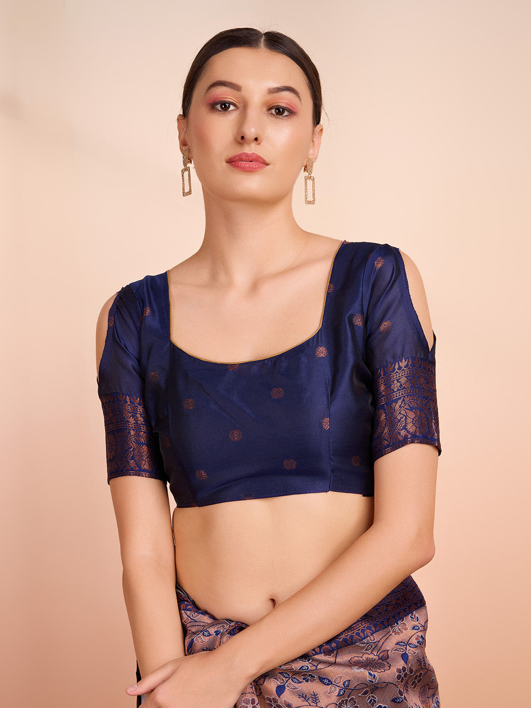 DrapeKatha Smoky Charm – Woven Banarasi Pure Silk Saree