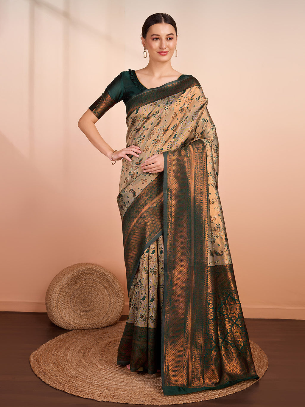 DrapeKatha Evergreen Weave – Woven Banarasi Pure Silk Saree