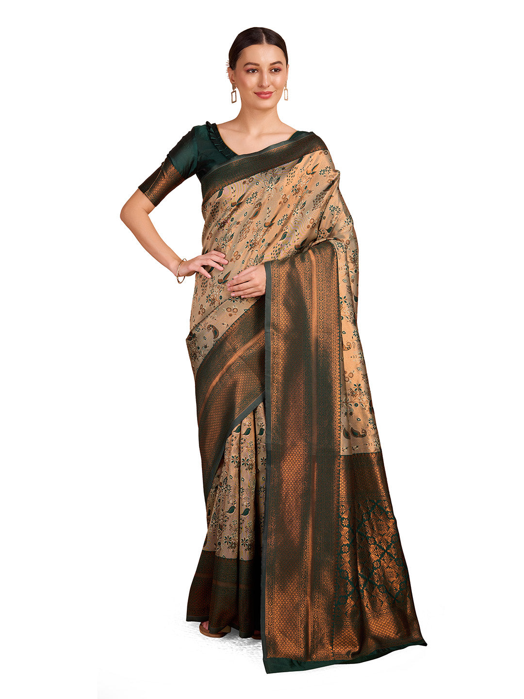 DrapeKatha Evergreen Weave – Woven Banarasi Pure Silk Saree