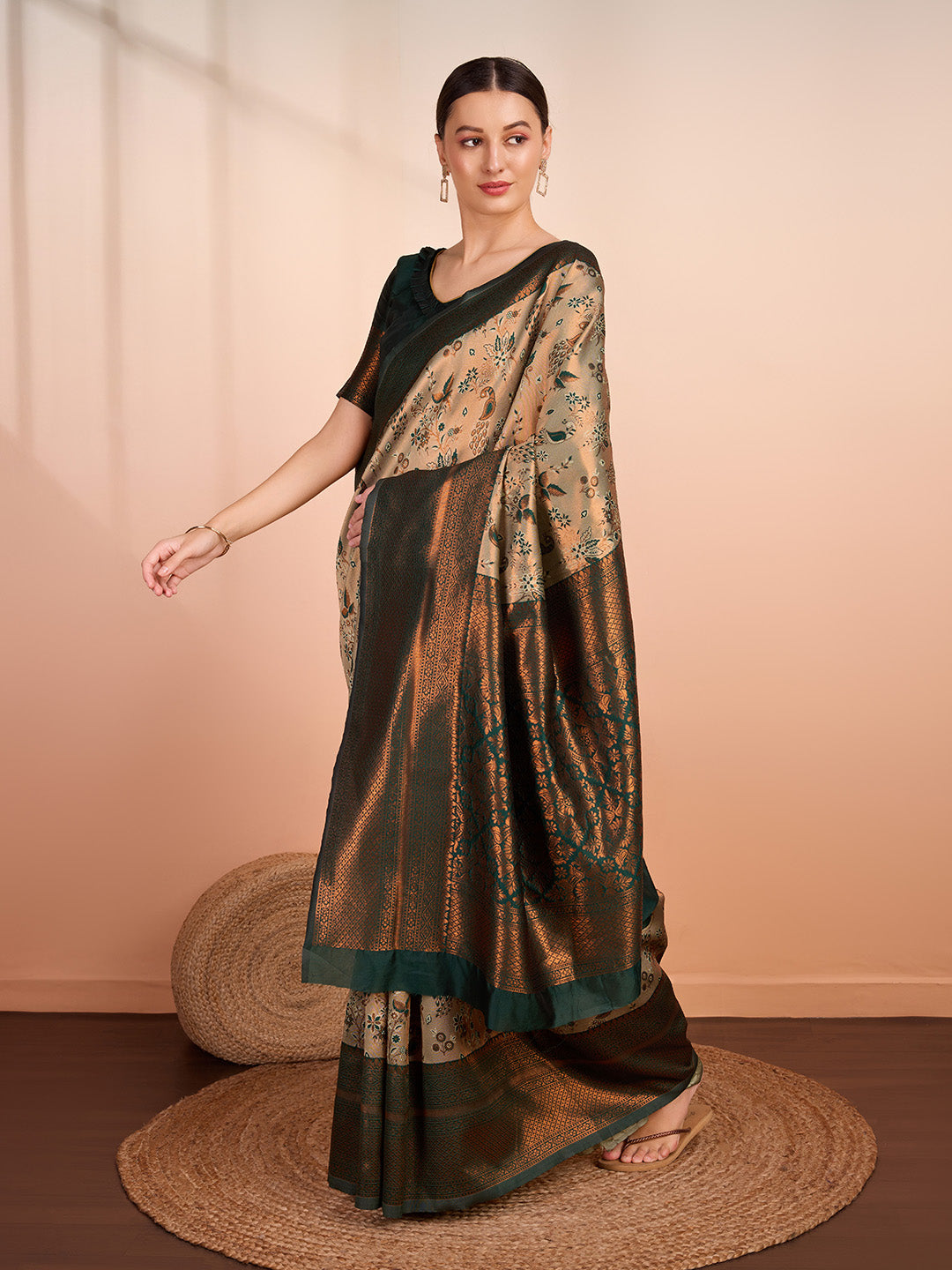 DrapeKatha Evergreen Weave – Woven Banarasi Pure Silk Saree