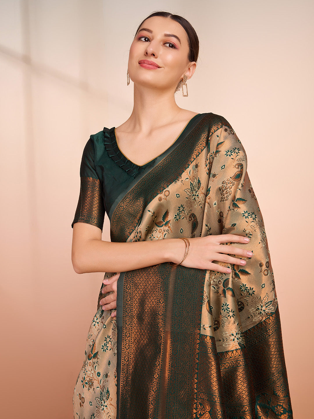 DrapeKatha Evergreen Weave – Woven Banarasi Pure Silk Saree
