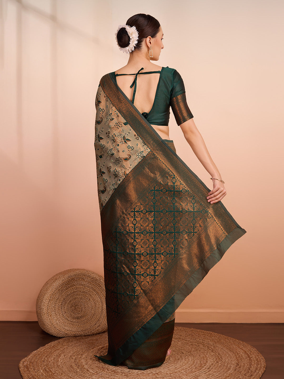 DrapeKatha Evergreen Weave – Woven Banarasi Pure Silk Saree