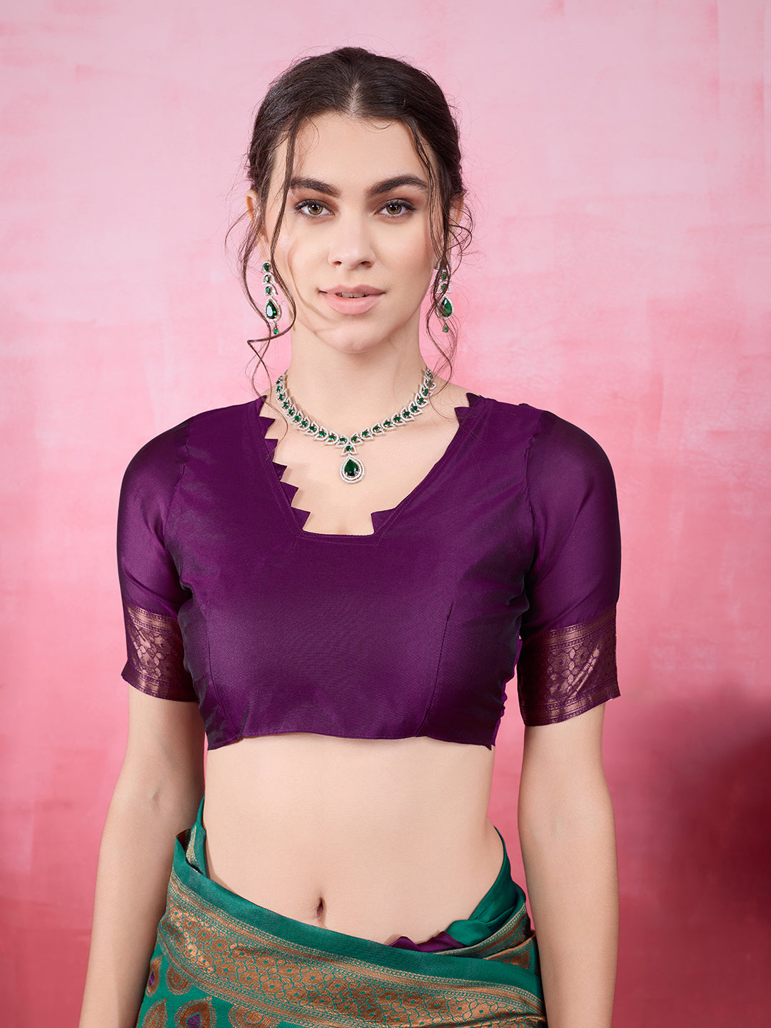 DrapeKatha Mehndi Mélange – Woven Bollywood Pure Silk Saree