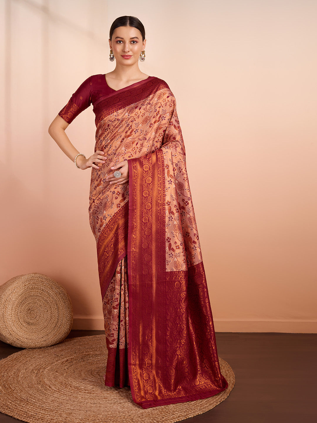 DrapeKatha Shaahi Shringar – Woven Banarasi Pure Silk Saree