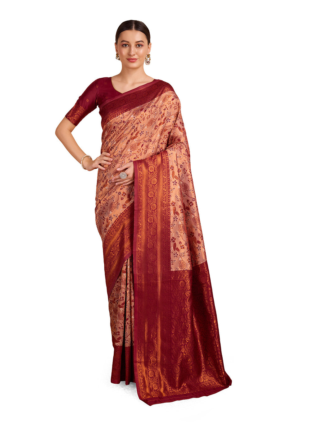 DrapeKatha Shaahi Shringar – Woven Banarasi Pure Silk Saree