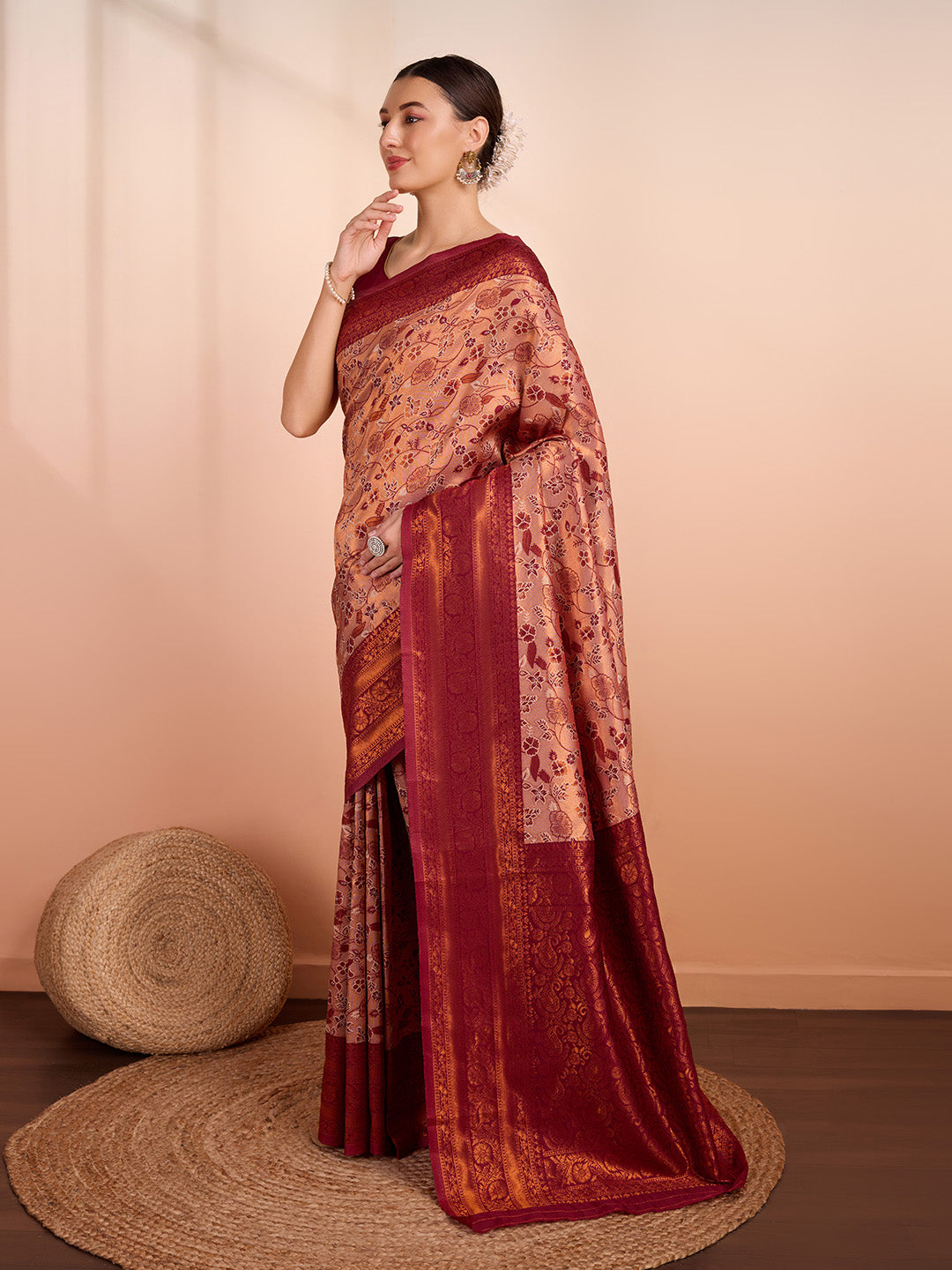 DrapeKatha Shaahi Shringar – Woven Banarasi Pure Silk Saree