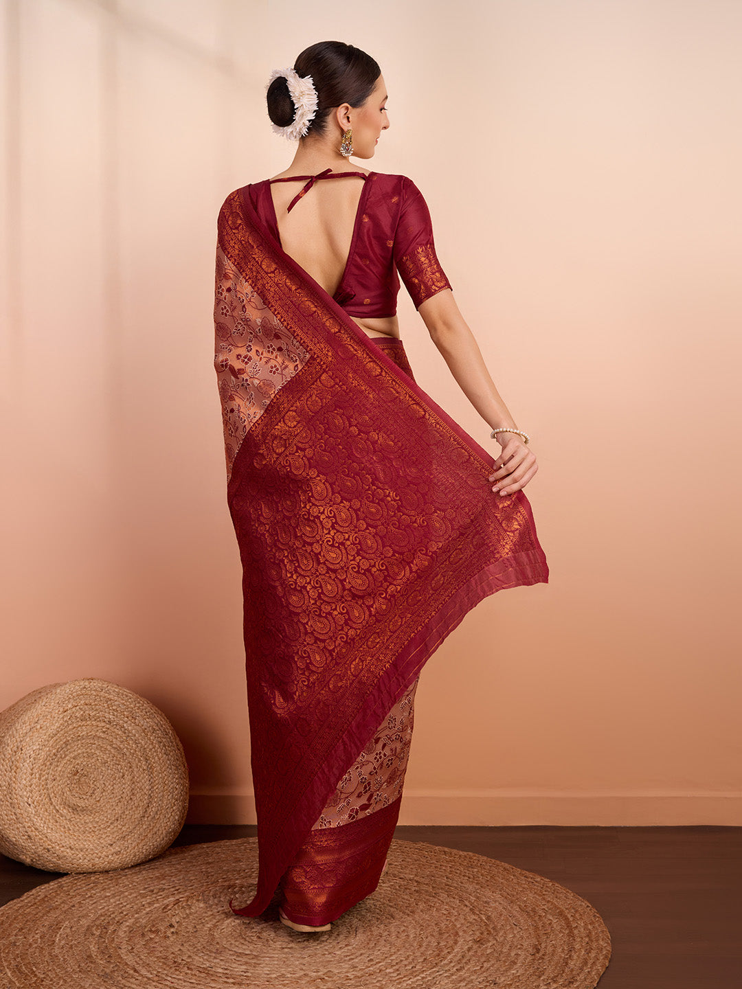 DrapeKatha Shaahi Shringar – Woven Banarasi Pure Silk Saree