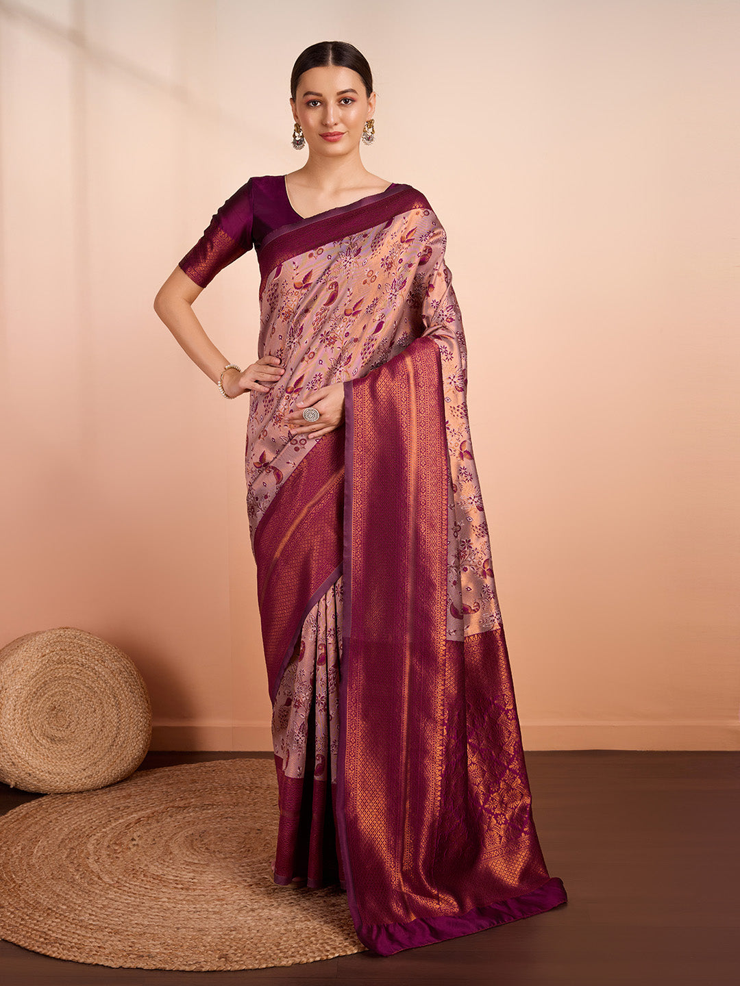 DrapeKatha Blush Banarasi Muse – Woven Banarasi Pure Silk Saree