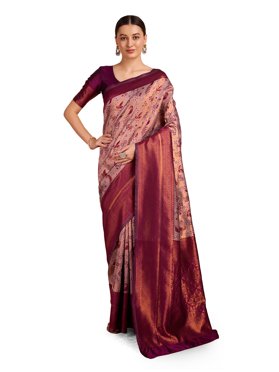 DrapeKatha Blush Banarasi Muse – Woven Banarasi Pure Silk Saree