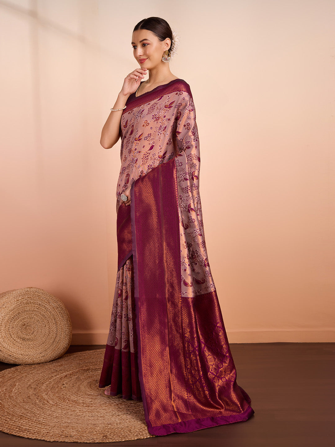 DrapeKatha Blush Banarasi Muse – Woven Banarasi Pure Silk Saree