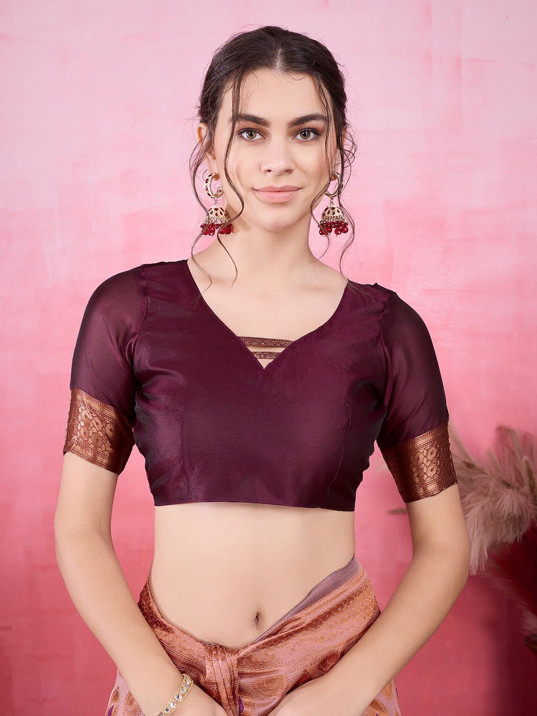 DrapeKatha Rose Reverie – Woven Bollywood Pure Silk Saree