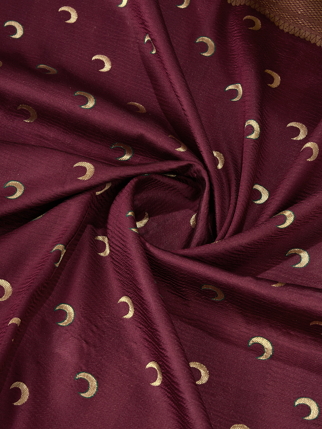DrapeKatha Wine Enchant – Embellished Banarasi Tussar Silk Saree