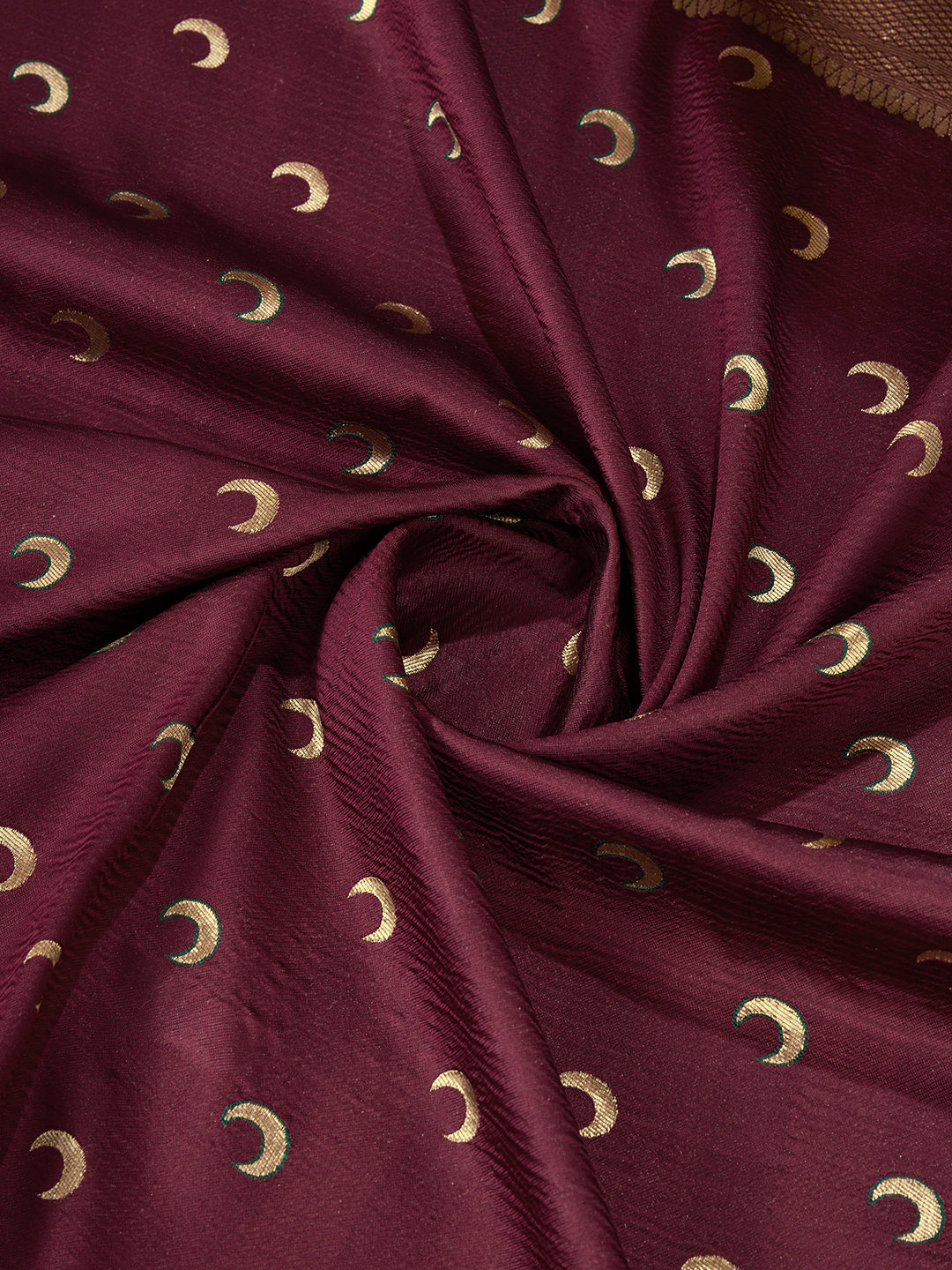 DrapeKatha Wine Enchant – Embellished Banarasi Tussar Silk Saree