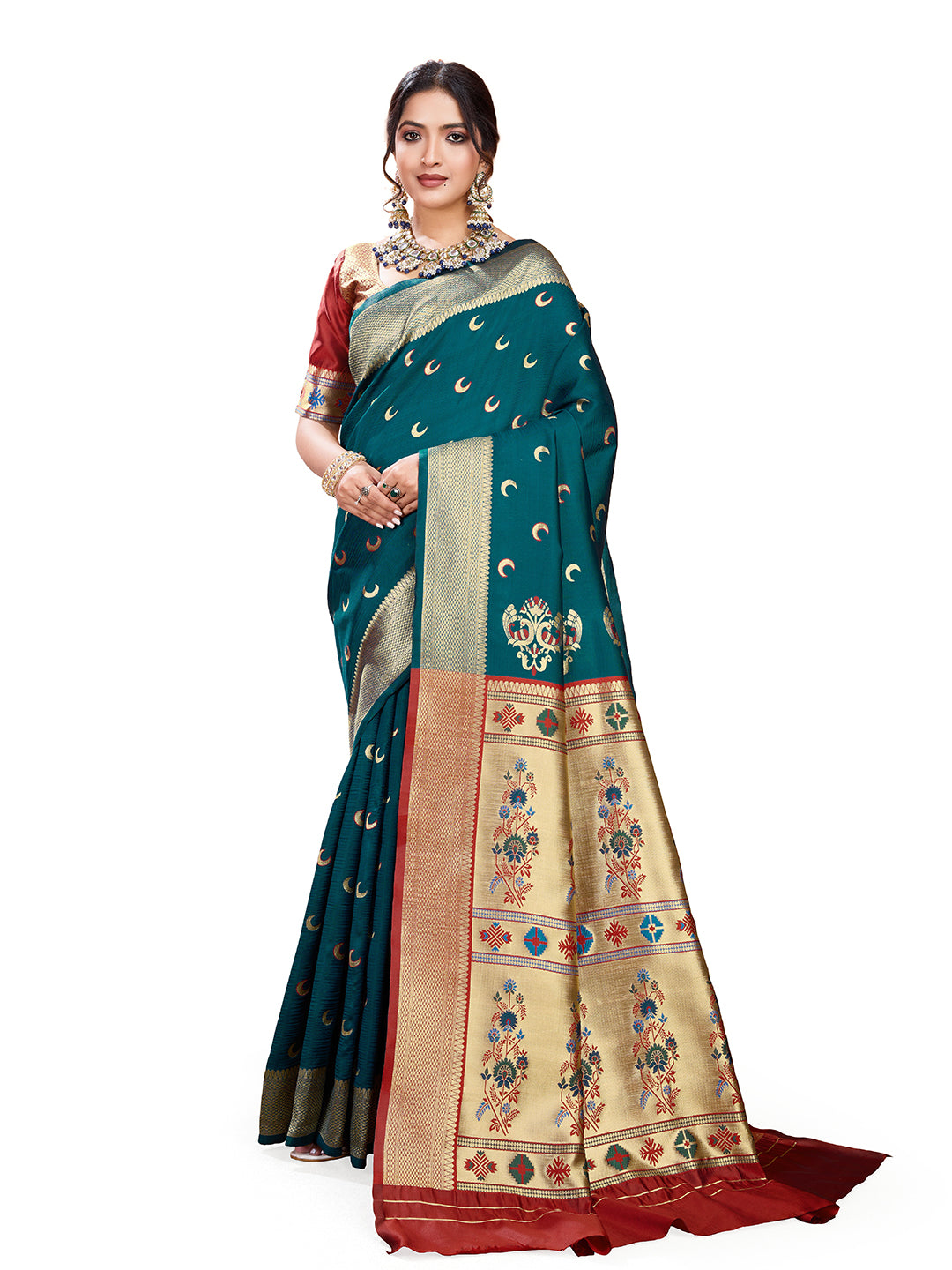 DrapeKatha Meadow Muse – Embellished Banarasi Tussar Silk Saree