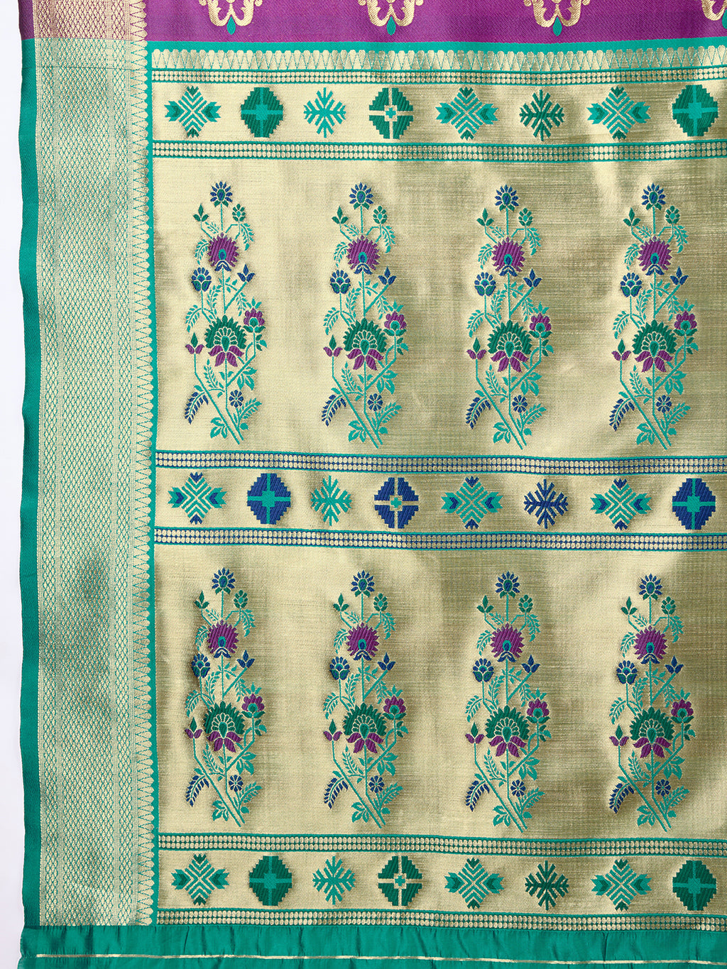 DrapeKatha Mystic Plum – Embellished Banarasi Tussar Silk Saree