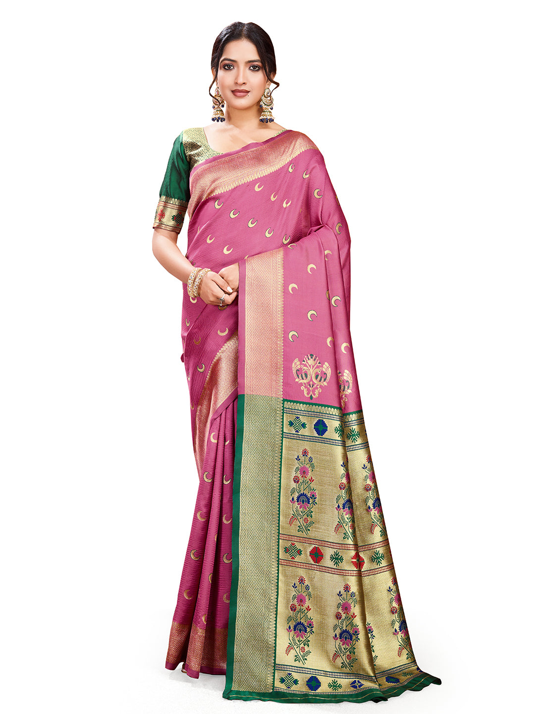 DrapeKatha Petal Sheen – Embellished Banarasi Tussar Silk Saree