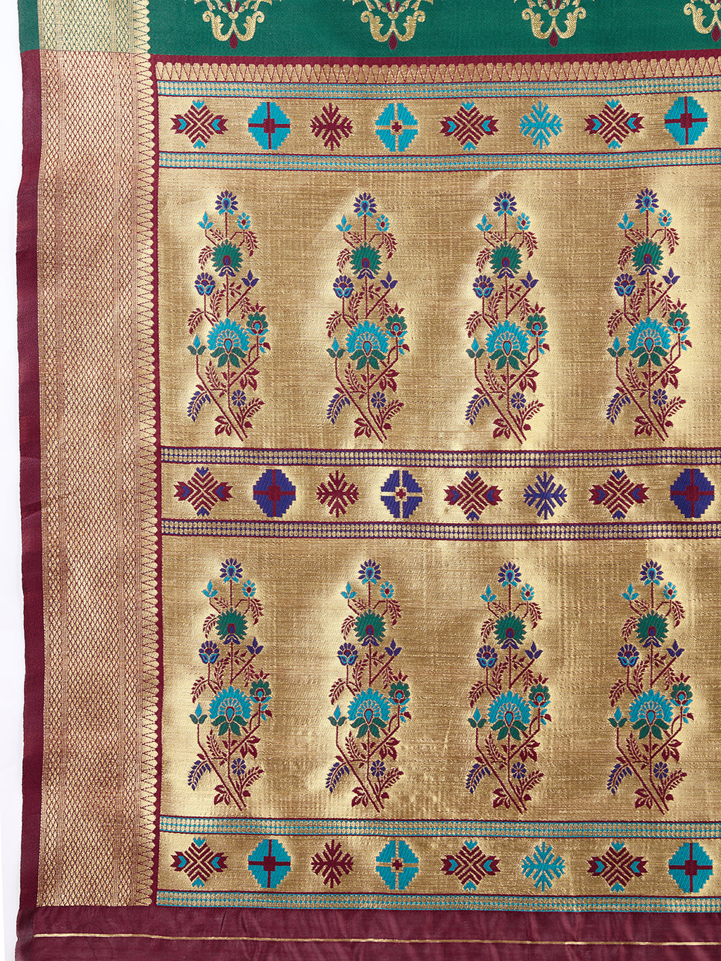 DrapeKatha Enchanted Grove – Embellished Banarasi Tussar Silk Saree