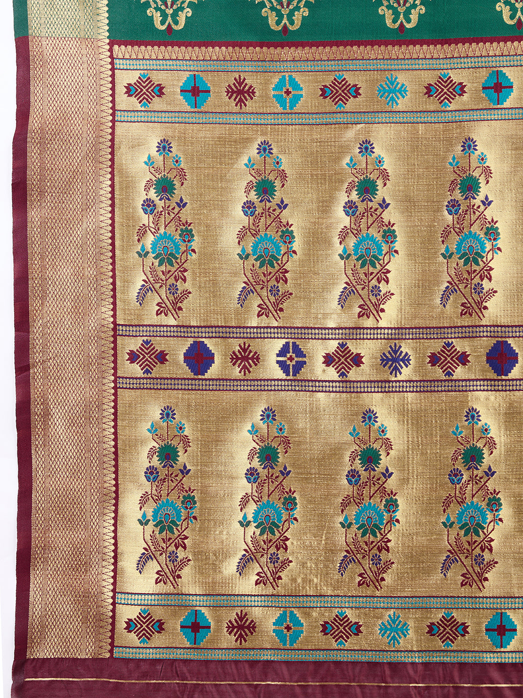 DrapeKatha Enchanted Grove – Embellished Banarasi Tussar Silk Saree