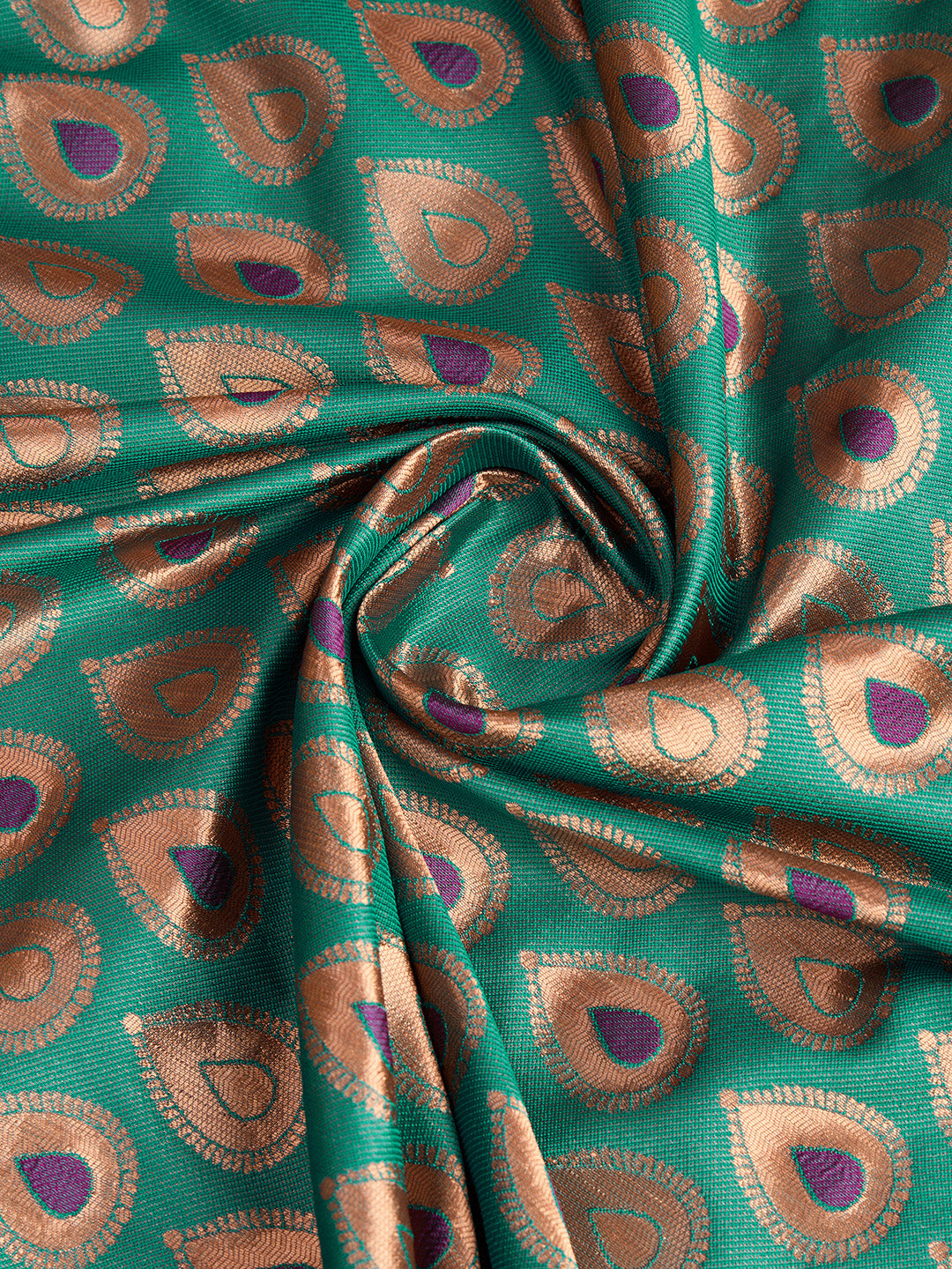 DrapeKatha Mehndi Mélange – Woven Bollywood Pure Silk Saree