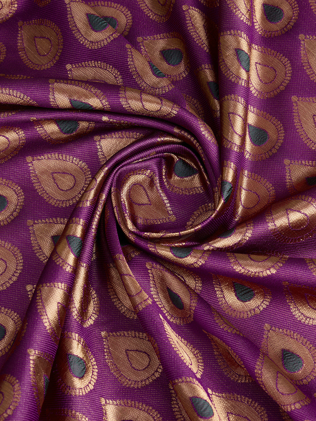 DrapeKatha Violet Veil – Woven Bollywood Pure Silk Saree