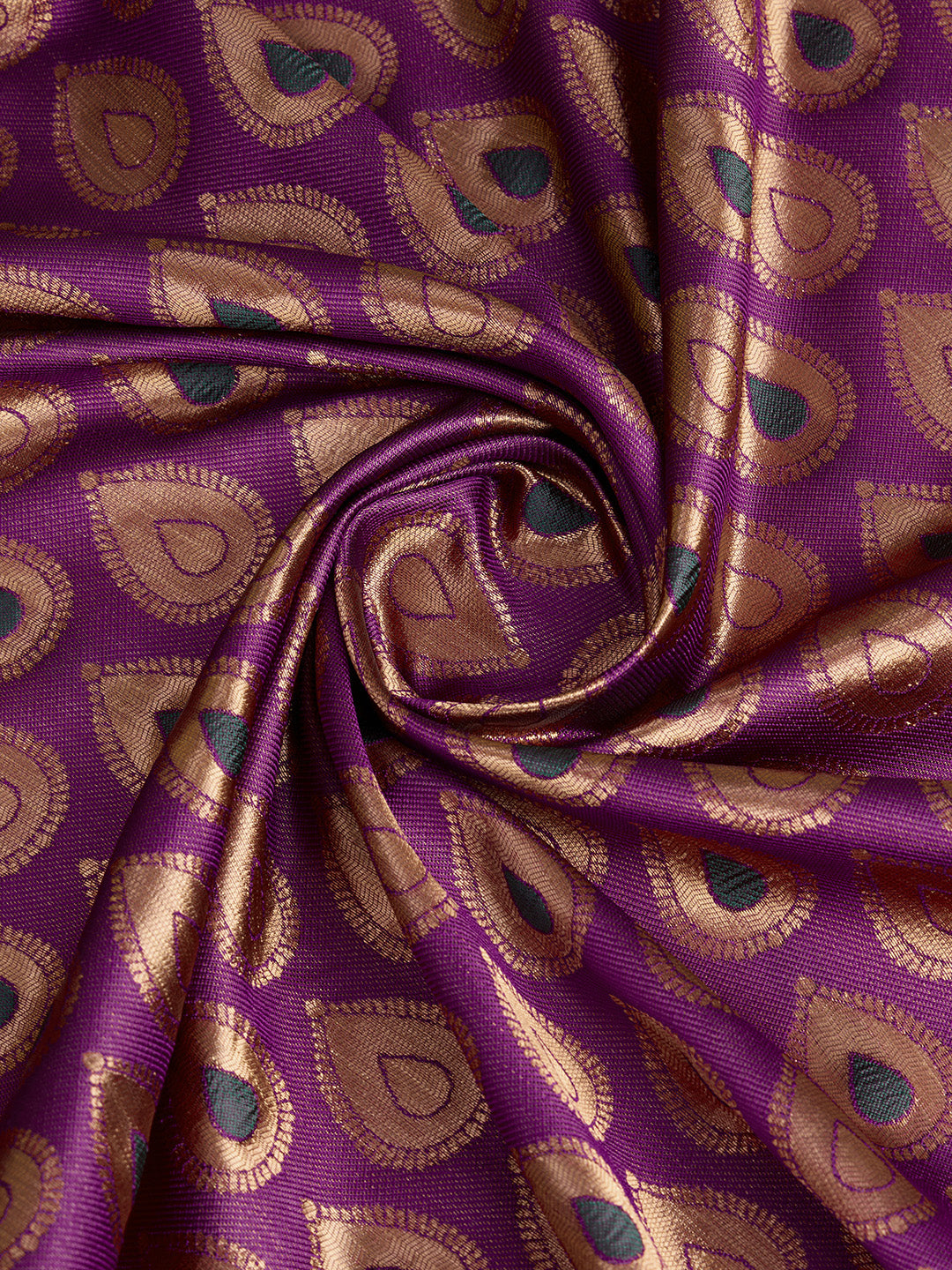 DrapeKatha Violet Veil – Woven Bollywood Pure Silk Saree