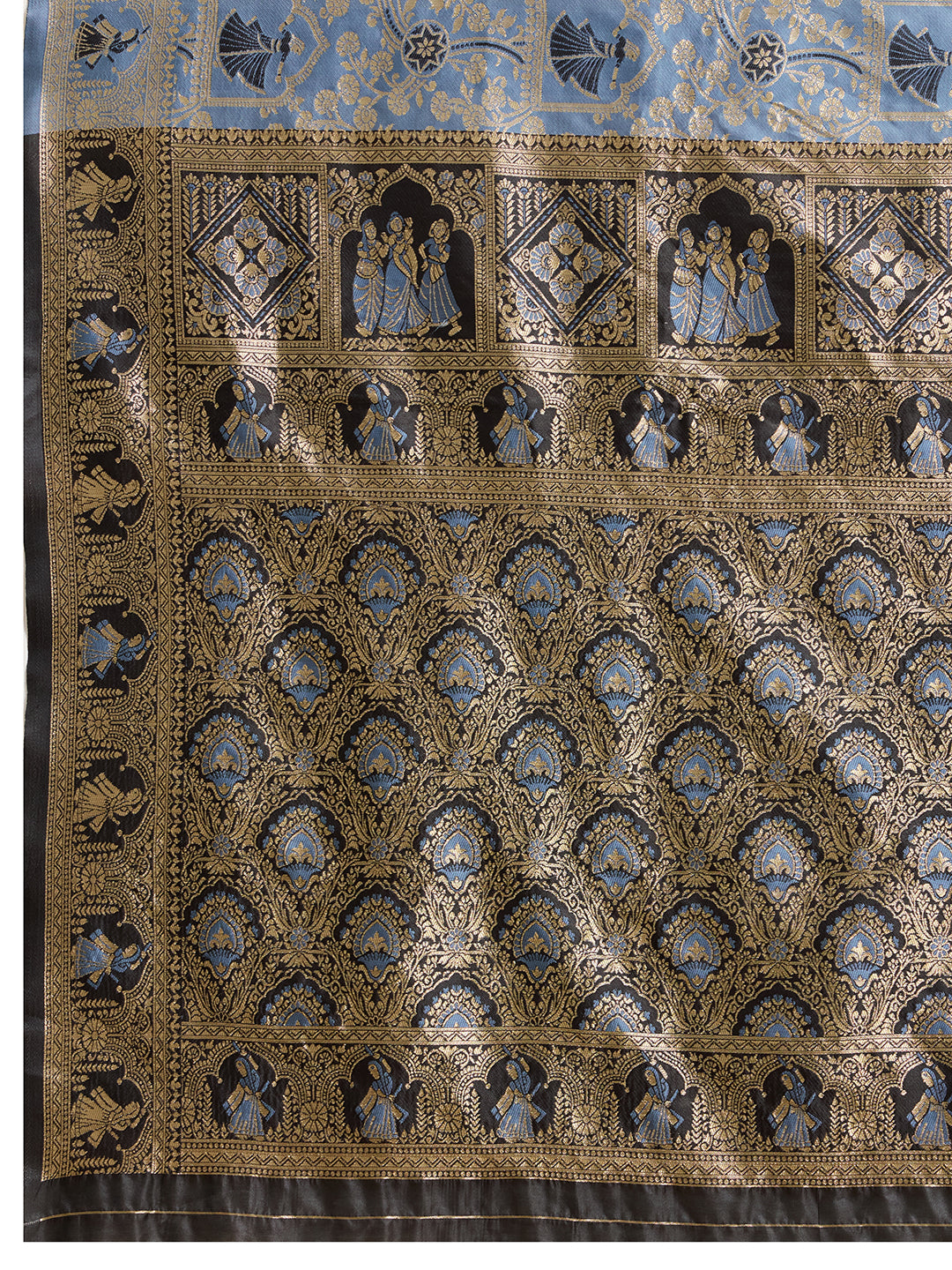 Drapekatha Royal Zari Woven Kota Litch Saree