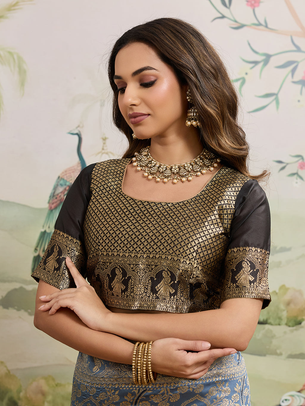 Drapekatha Royal Zari Woven Kota Litch Saree