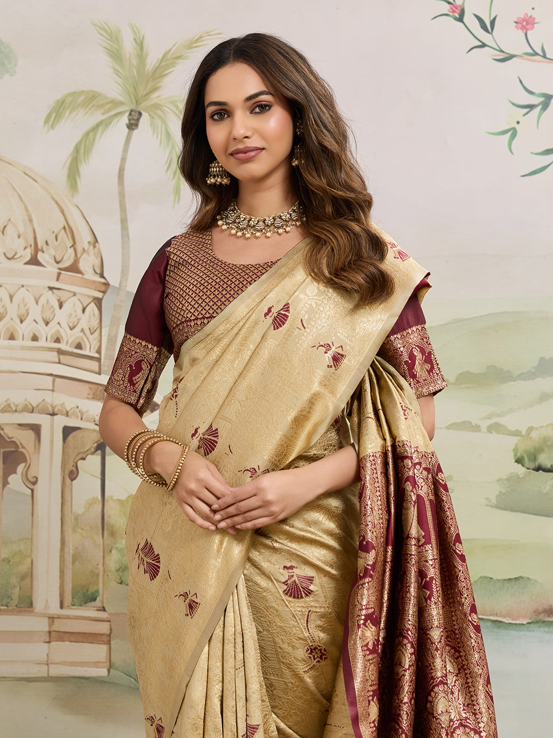 Drapekatha Heritage Wedding Zari Pallu Kota Litch Saree