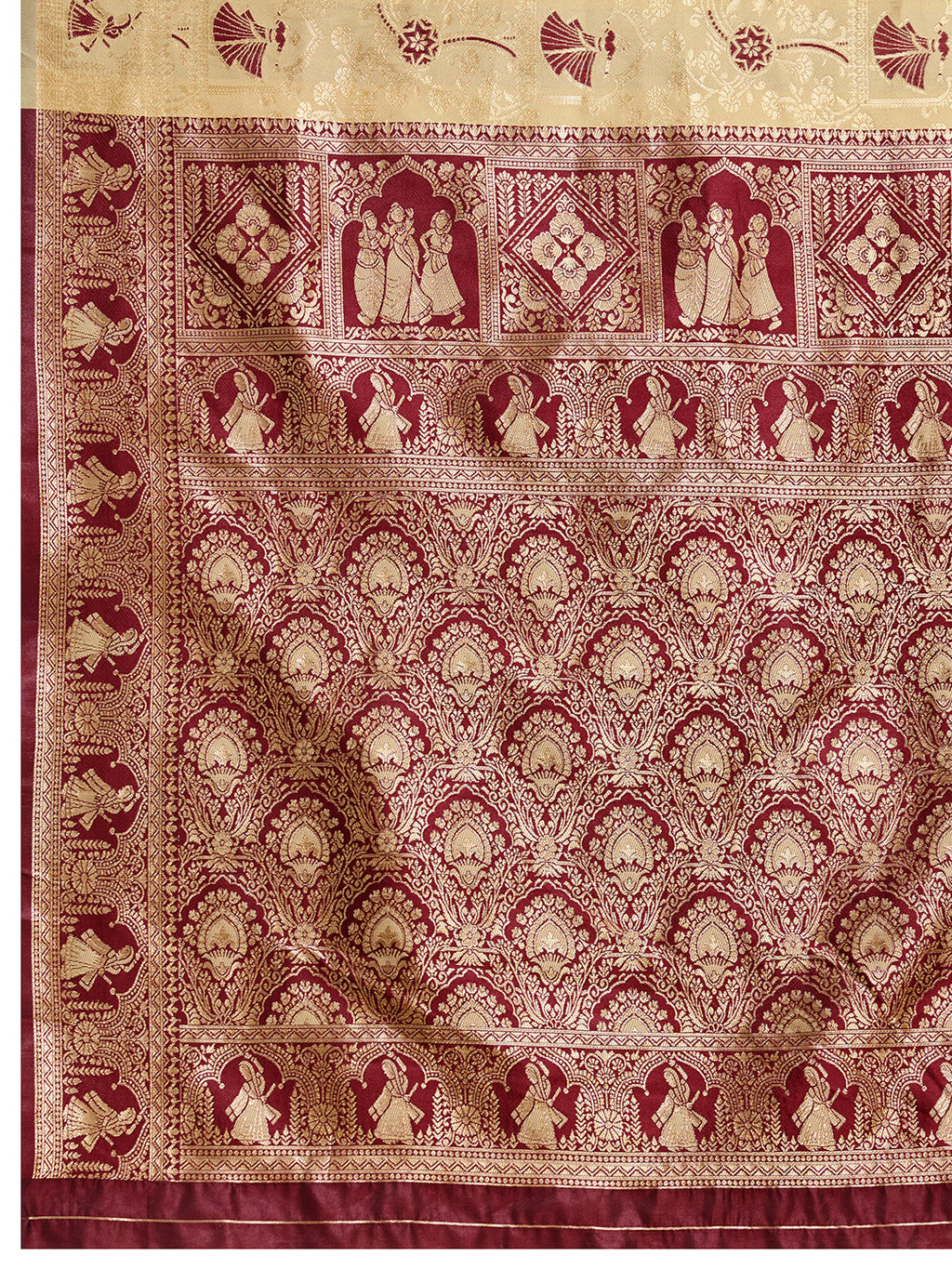 Drapekatha Heritage Wedding Zari Pallu Kota Litch Saree