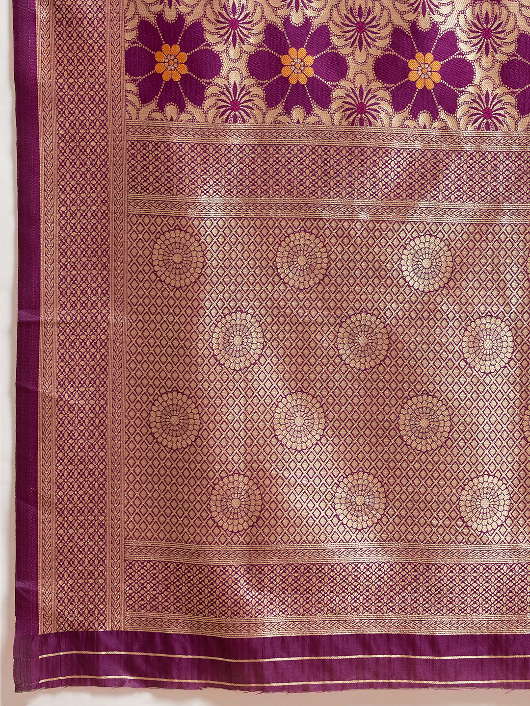 Drapekatha Evening Royale Floral Zari Woven Kota Litch Saree